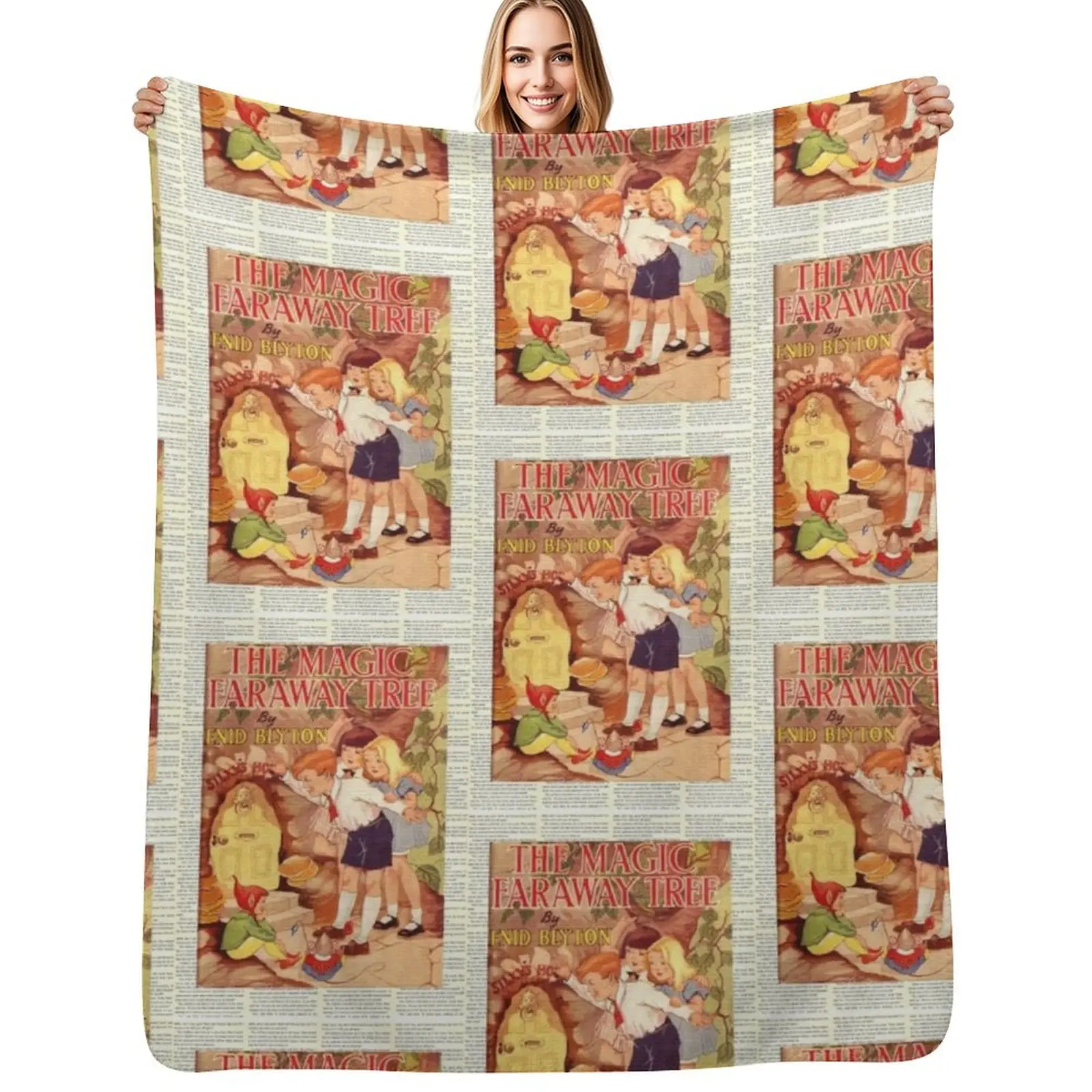 

The Magic Faraway Tree Book Cover Throw Blanket Outdoor Soft Blanket for Picnic Beach Camping