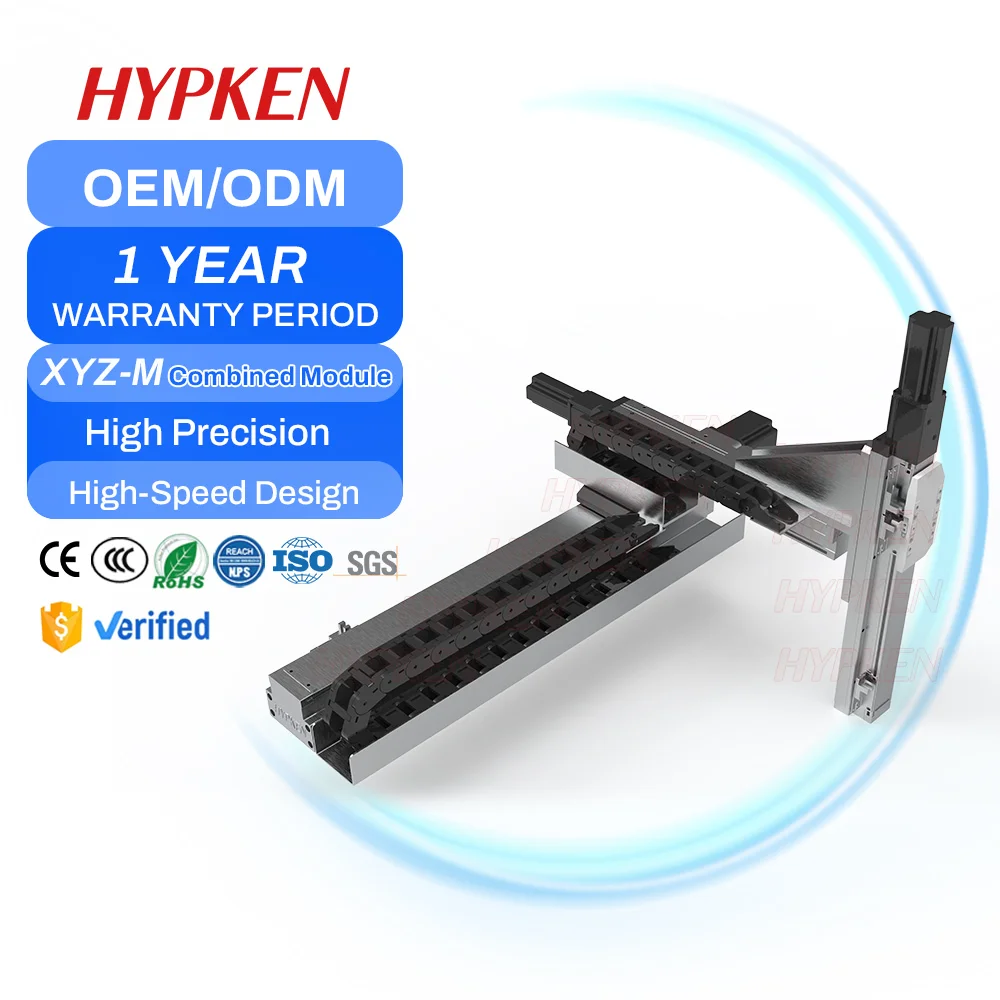 HYPKEN Heavy Load Traverse Ball Screw Drive Robot Low Noise Three Axis Stainless Steel Gantry Manipulator Engine Core Components