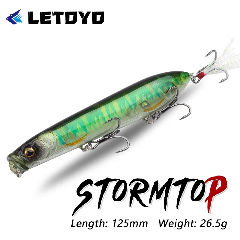 LETOYO  Lure Pencil 125mm 26.5g Surface Lure Topwater Bass Fishing PopperFor Pike Best Pencil Floating Artificial Baits
