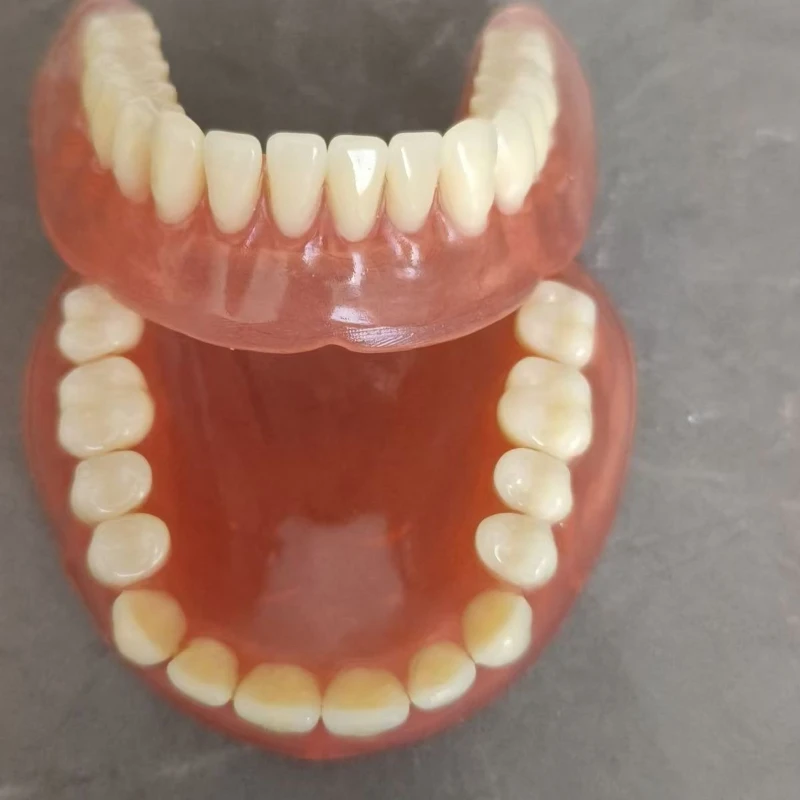 Premium Custom Upper & Lower Full Mouth Silicone Dentures, Lifelike Natural Teeth All-Day Comfort Boost Confidence & Oral Care