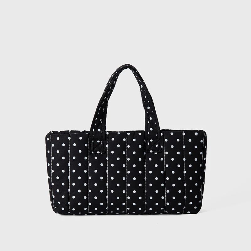 

Корейский дизайн в горошек, женские сумки, модные универсальные сумки-тоут для покупок большой вместимости, женская повседневная сумка подмышками