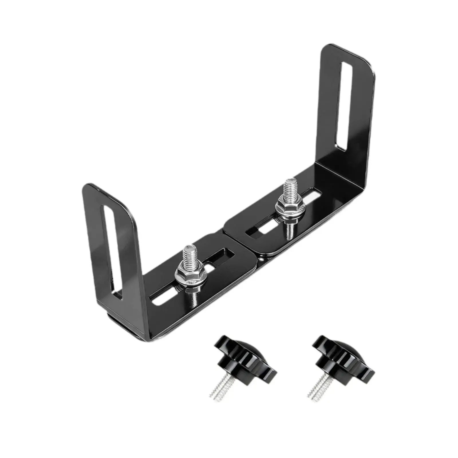Adjustable Radio Mounting Bracket Metal Black Finish Universal Car Truck Mount for Walkie Talkie Scanner Speaker Holder