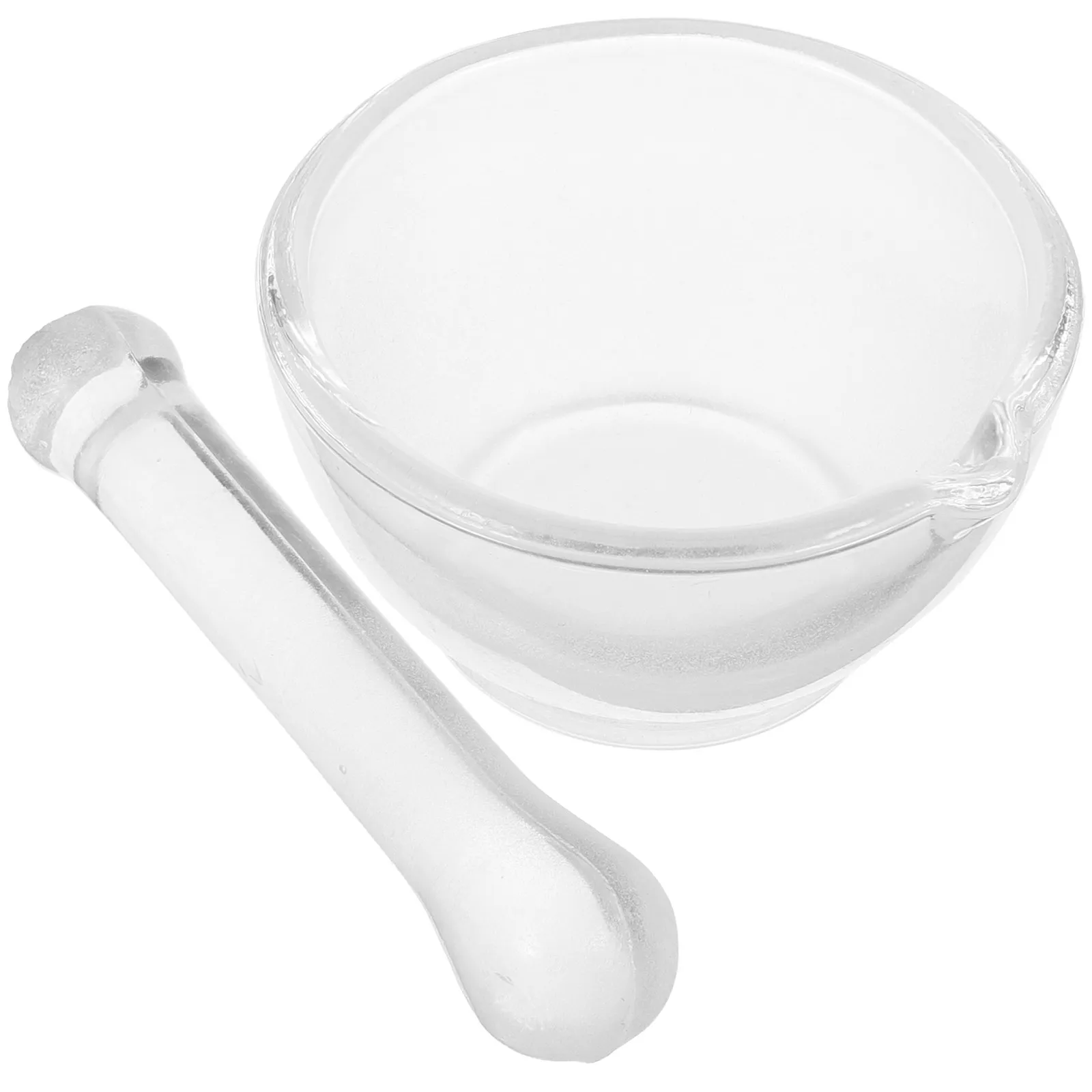 1Set Glass Medicine Crushing Bowl Household Pestle Durable Mortar Set for Chemical Lab Experiments Medicine Masher