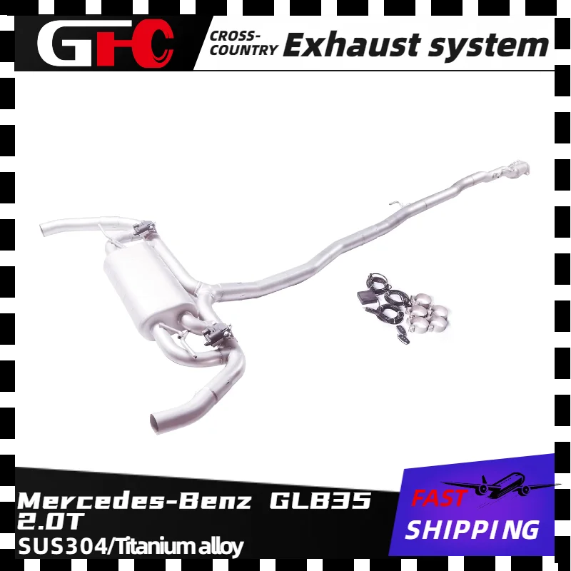 

catback SUS304 high-performance exhaust system with valve muffler. OEM diffuser,For the 19-25 models of Mercedes-Benz GLB35 2.0T