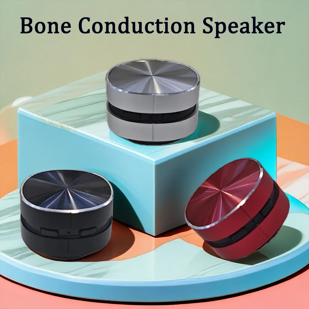 

2025 New Mini Bone Conduction Speaker Bluetooth TWS Wireless Stereo Sound Speaker With FM Radio Dropshipping Wholesale