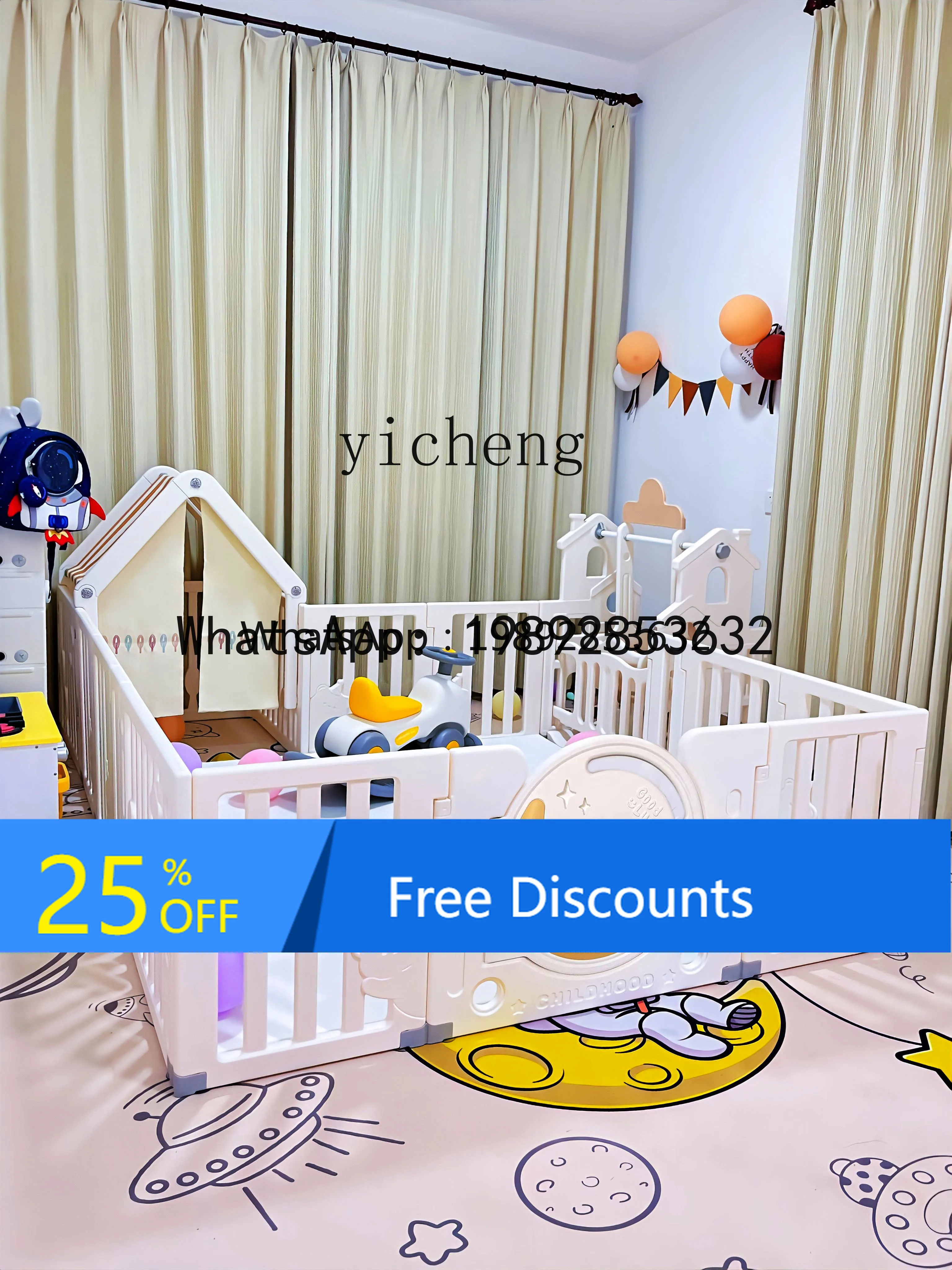 ABC لعبة سياج الطفل حصيرة الزحف الواقية للأطفال في المنزل الداخلي