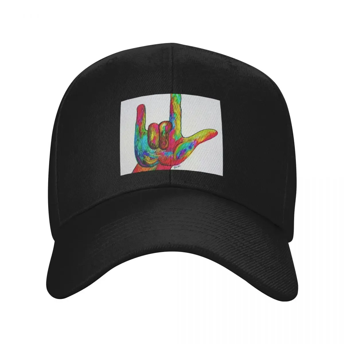 I LOVE YOU - American Sign Language Baseball Cap Thermal Visor cute Hat Man Luxury Beach  Woman Men's