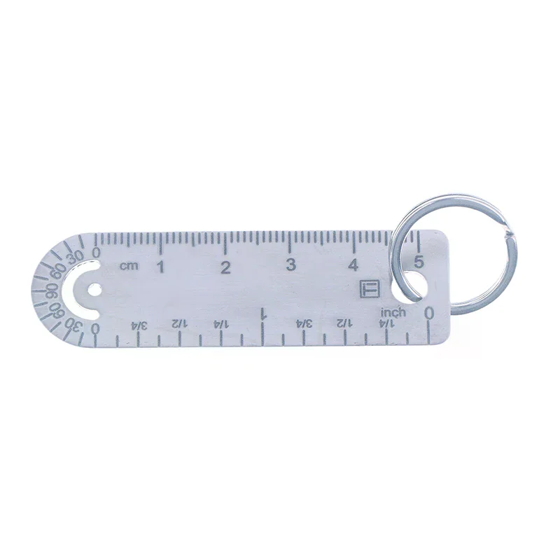 Mini règle porte-clés Portable en alliage de titane, petite règle en titane, pendentif, accessoires, outil d'extérieur