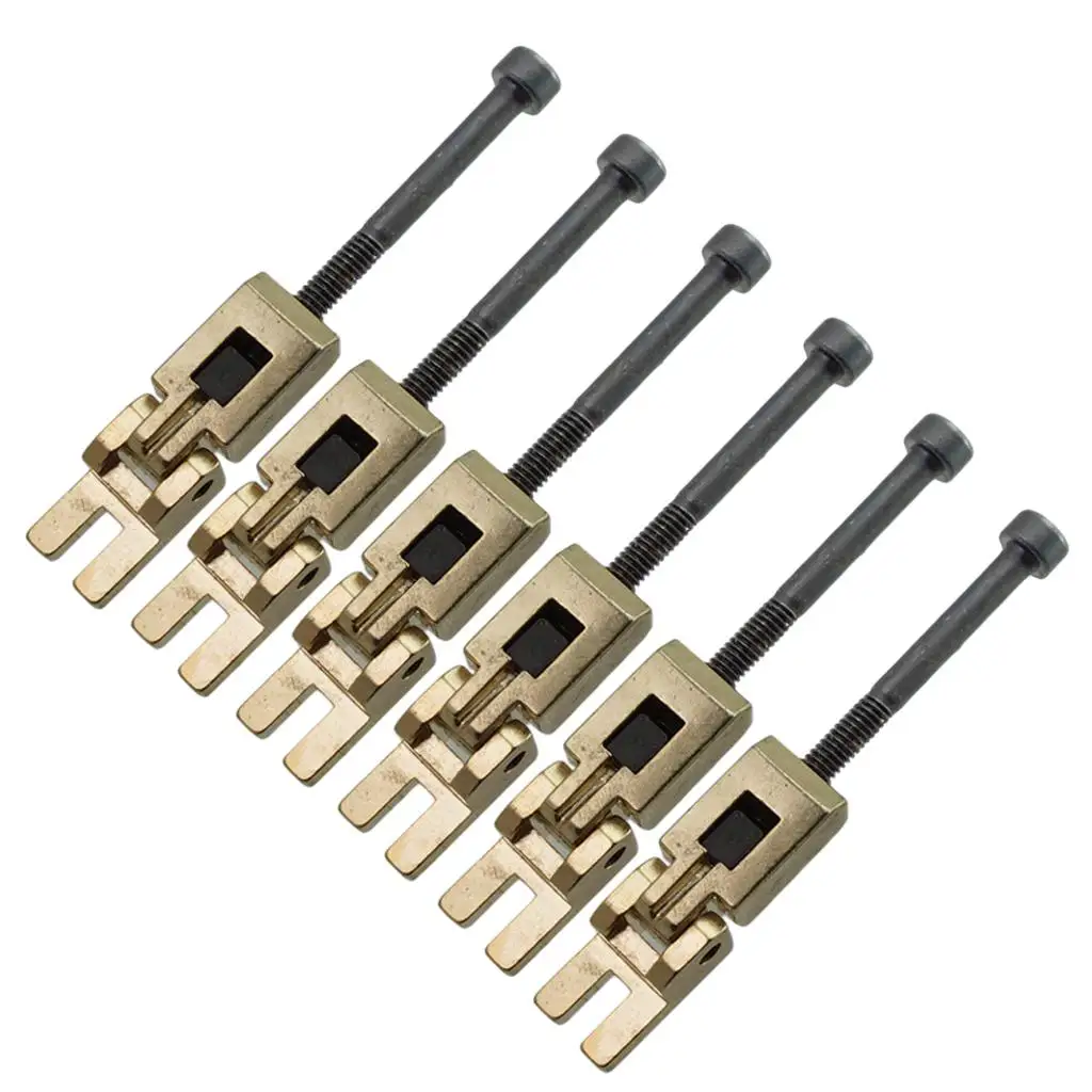 

Седла для электрогитары из прочного цинкового сплава с двойной системой фиксации, аксессуар для гитарных струн, для гитар Strat