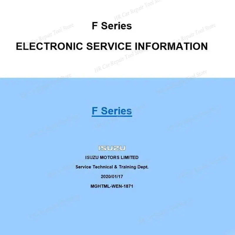 For ISUZU Truck [2019-2024] Workshop Manual Service Technical, DTC & ETM (Wiring Diagram)