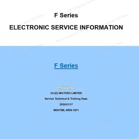 For ISUZU Truck [2019-2024] Workshop Manual Service Technical, DTC & ETM (Wiring Diagram)