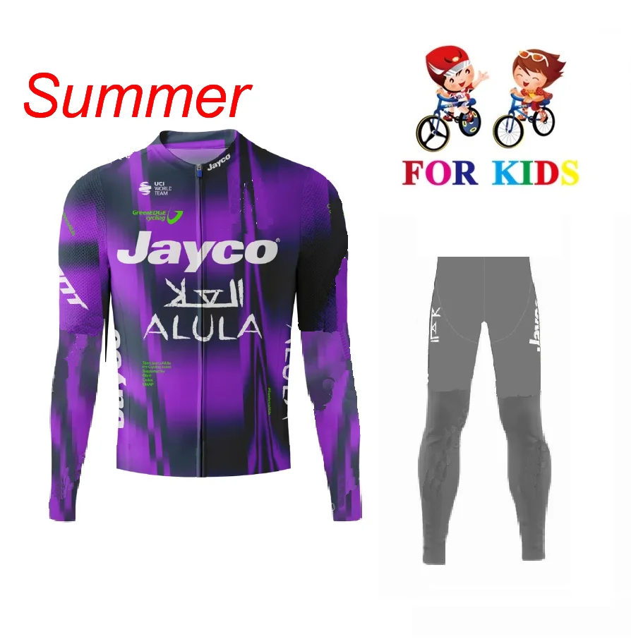 

Детские велосипедные майки Jayco AlUla Team, весна-лето 2022, мужская велосипедная одежда с длинными рукавами, одежда для велоспорта со штанами