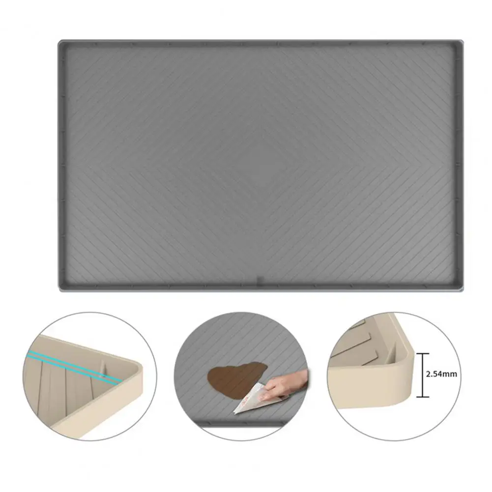 Scratch-proof Cabinet Mat Waterproof Silicone Sink Mat Cabinet Protector Set Multi-functional Kitchen Shelf Liner for Cabinets