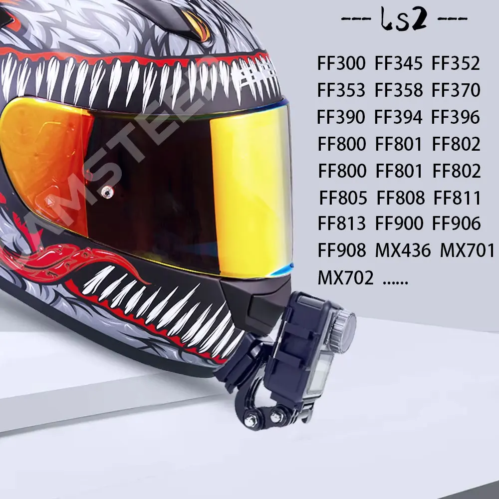 

Custom LS2 Chin Mount MX701 FF908 FF345 ff352 FF813 353 358 390 396 800 802 805 811 900 FF906 370 for GoPro Insta360 DJI Camera