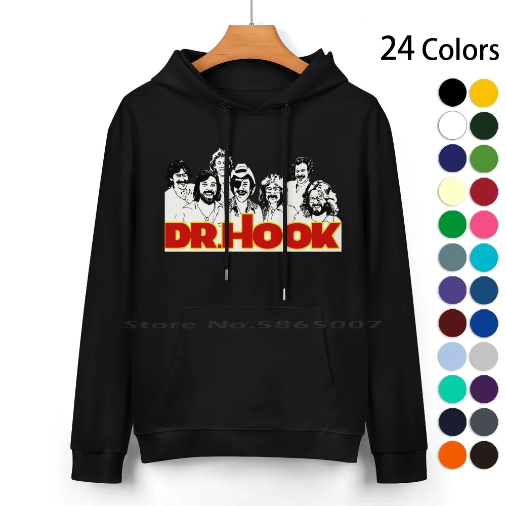 Hook Dr-Sudadera con capucha de algodón puro, suéter de 24 colores, Dr Hook y The Medicine Show, Buddy, acebo, Ron, Haffkine Band, Music Dennis