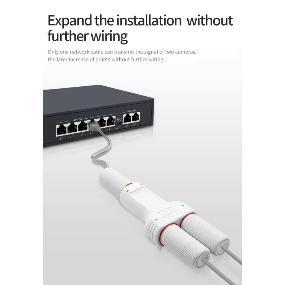 Imagem -05 - Poe Repetidor Poe a à Prova Dágua 10 100mbps Baixo Consumo de Energia Ethernet Extensor ao ar Livre Divisor de Rede