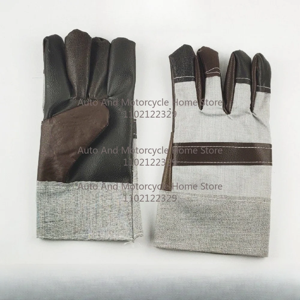 Welding Gloves Welding Welder Machinery Wear-resistant Oil-proof Thickened Short Labor Insurance Work Leather Gloves