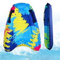 1 Pc Thick Pvc Inflatable Surfboard For Swimming, Portable Sea Surfing And Water Skiing Board, Suitable For Beach Pool Vacations