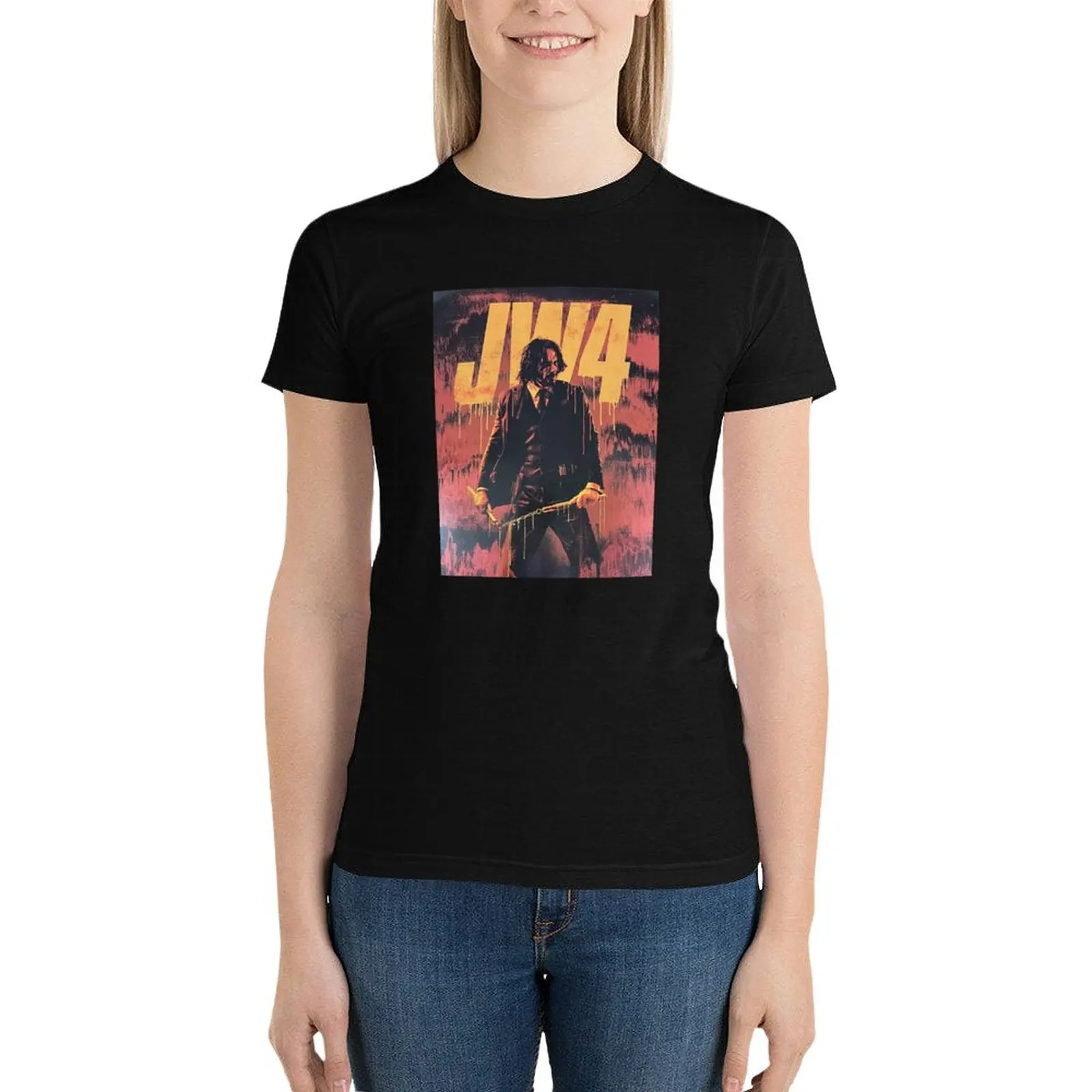 john wick 4 T-Shirt lady clothes aesthetic clothes t shirts for Women loose fit