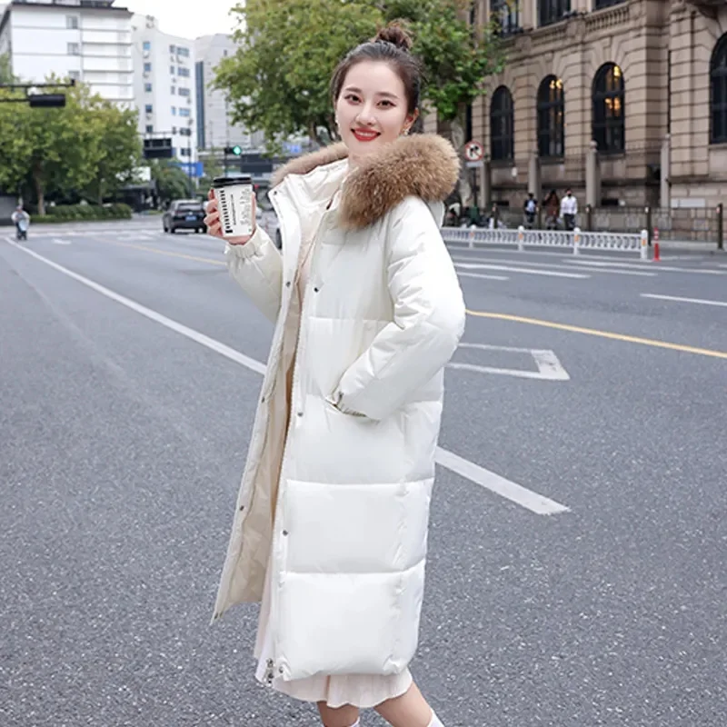 2025年冬新作 ダウンコットンパーカージャケット レディース ロングフェイクファー襟付き 中綿ジャケット 厚手 ゆったり 大きめサイズ 中綿ジャケット