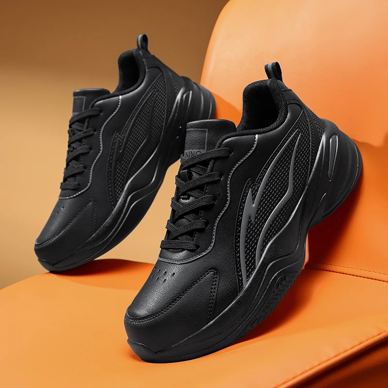 أحذية رياضية وترفيهية، أحذية رجالية، أحذية ماراثون كبيرة الحجم مبطنة بالهواء، مطاط منسوج لجميع المواسم، مقاومة للاهتراء، مضادة