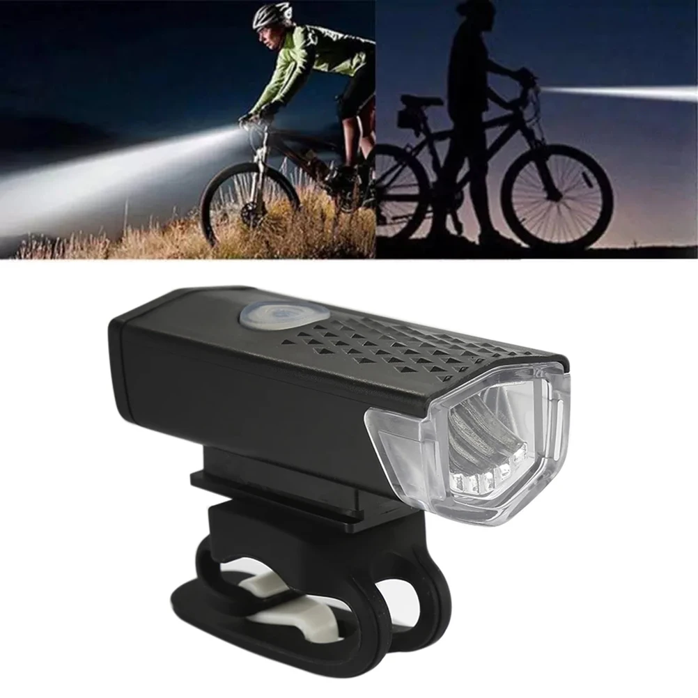 

Led Bicycle Front Handlebar Light Rechargeable Bike Headlight Night Cycling Emergency Lamp Full Half Bright Flashing 3 Position