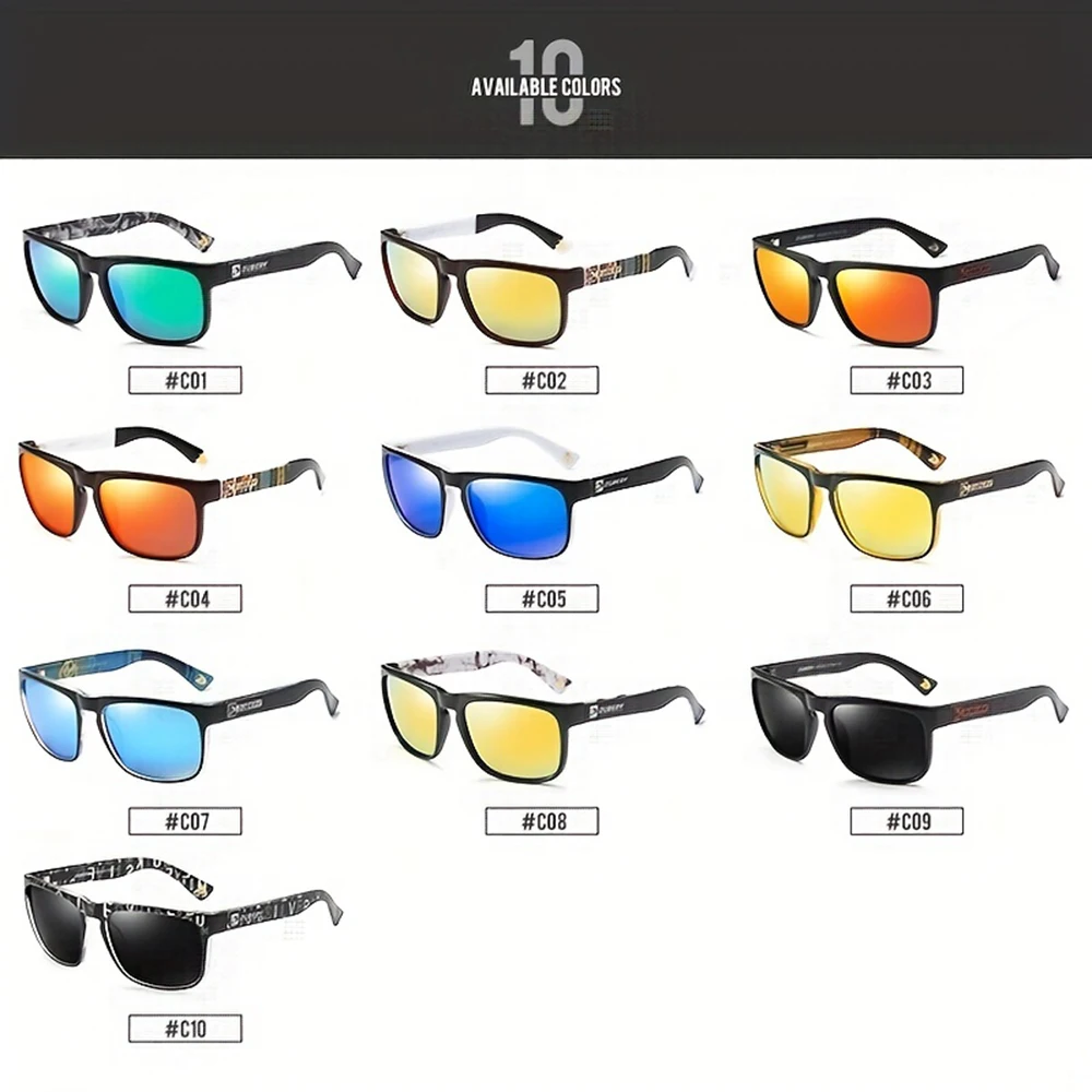 DUBERY Polarized Fashion Sunglasses For Men And Women 10 Colors Model 730