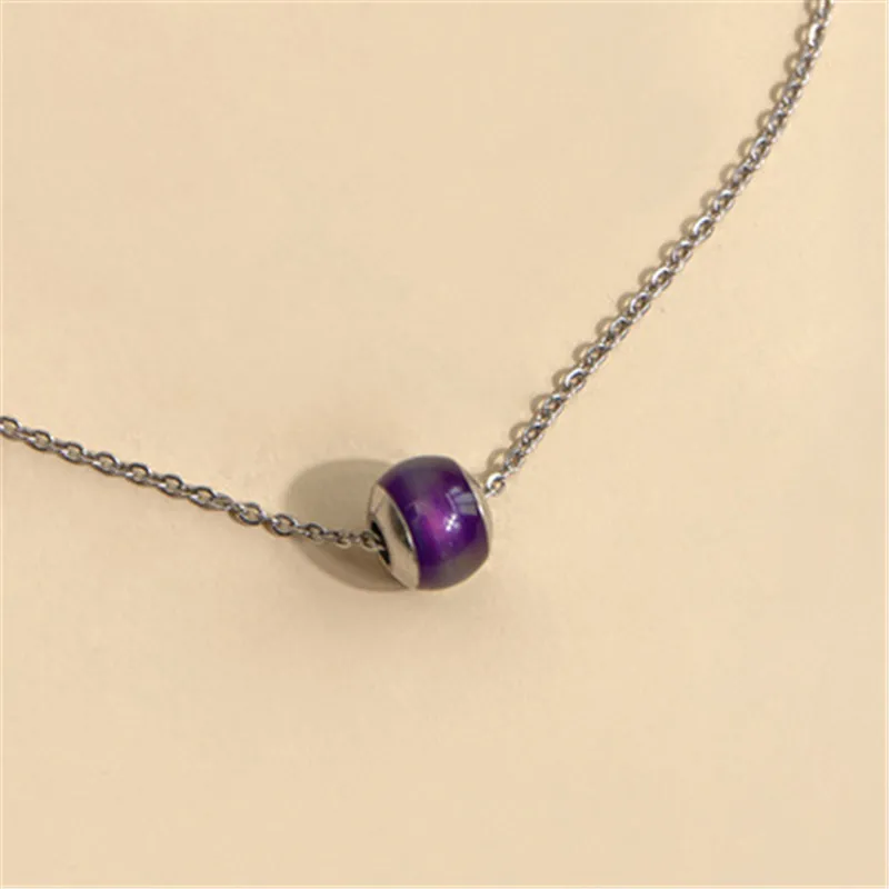 Trendy Temperature Change Color Mood Necklace Water-Drop Jewelry Smart Discolor Pendant Best Gift For Friends Free Shipping