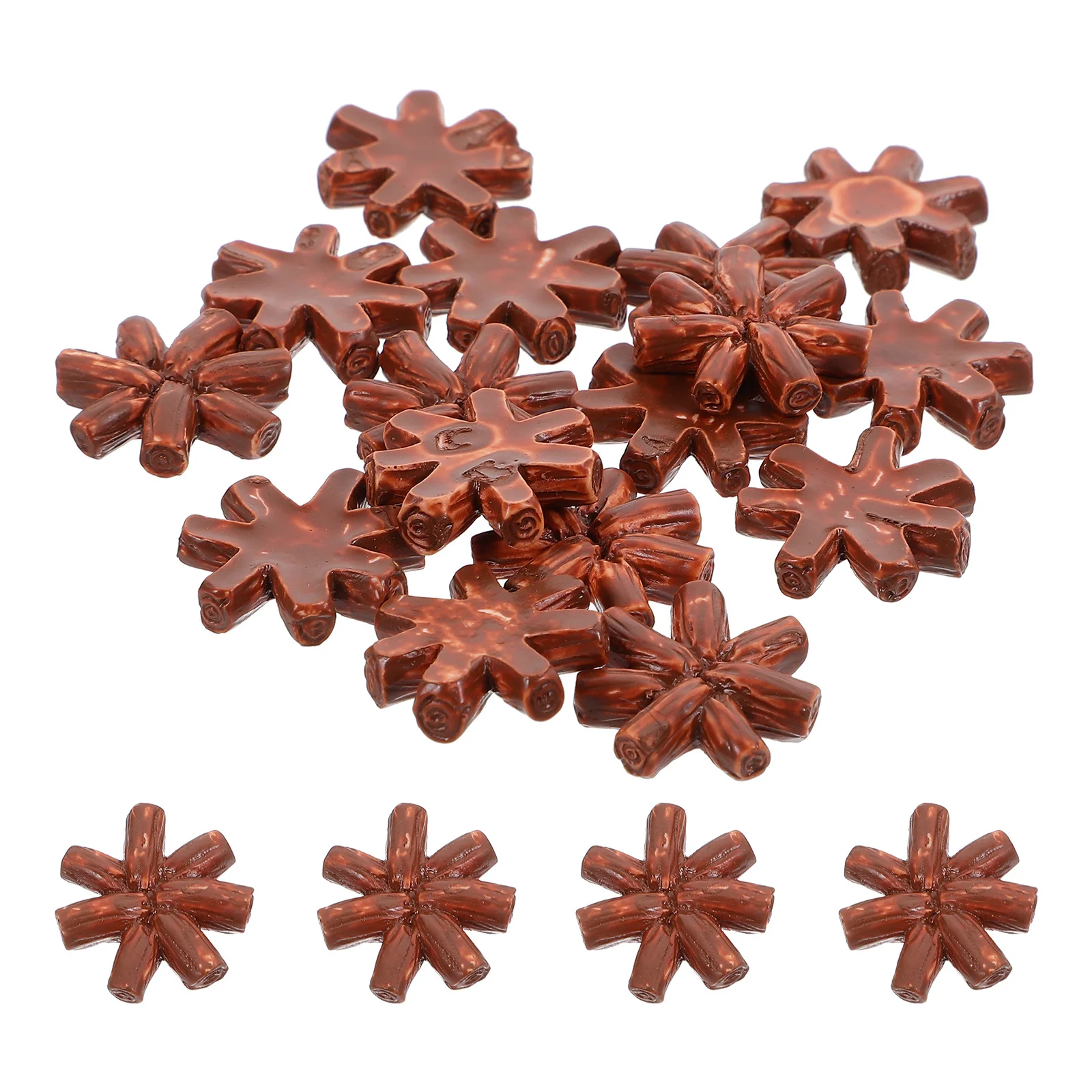 ชุดไม้ฟืนจิ๋ว 20 ชิ้น สำหรับตกแต่งฉากบ้าน งานฝีมือเรซิ่น ของตกแต่งบ้าน ชุดเล่นไม้ฟืนจิ๋ว อุปกรณ์ตกแต่งบ้าน