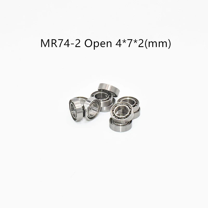 MR74-2 10 SZTUK 4*7*2(mm) Typ otwarty. Nieuszczelnione miniaturowe łożyska ze stali chromowanej