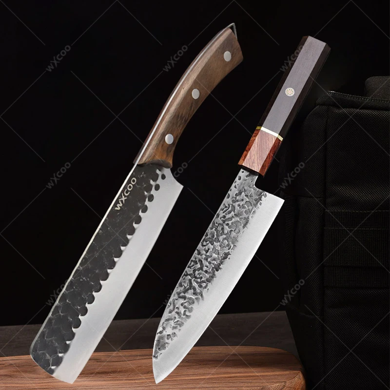 

Kitchen Knives Meat Cleaver Hammered Professional Chef's Knife Stainless Steel Household Fish Knife Vegetable Slicing Meat Knife