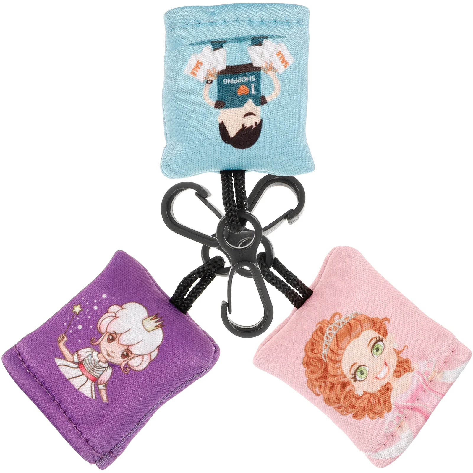 3 Pcs Glasses Keychain Cloth Eye Clean Cloths Screen Wipes Lens Cleaner Mobile Phone Electronic for Screens