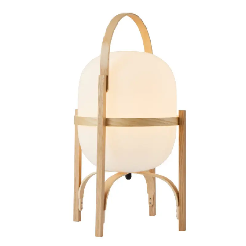 Solid wood living room floor lamp bedroom study exhibition hall portable basket medieval wabi sabi wind decorative table