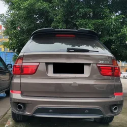 For 2008-2013 BMW X5 E70 Roof Spoiler No Punch High Quality ABS Material Bright Black Carbon Fiber Pattern Car Parts