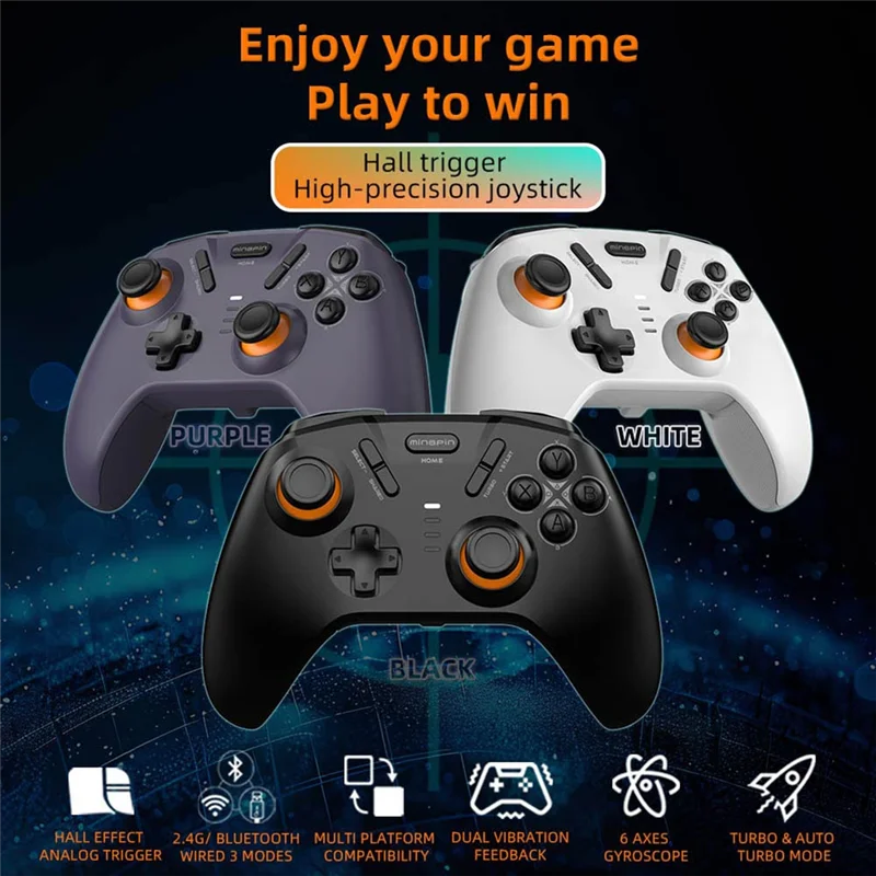 Mingpin S821 Pro Wireless Bluetooth Grip Hall Trigger For Switch Android IOS/PS4/PC Multi-Functional Portable Gamepad