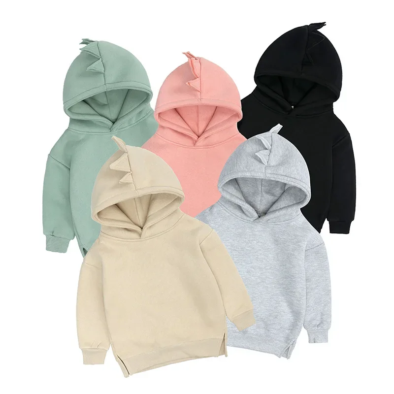 

2024 New Arrival Spring Warm Fleece Kids Hoodies Baby Boys Girls Hoody Older Children Pullover Outerwear 6M-12Y