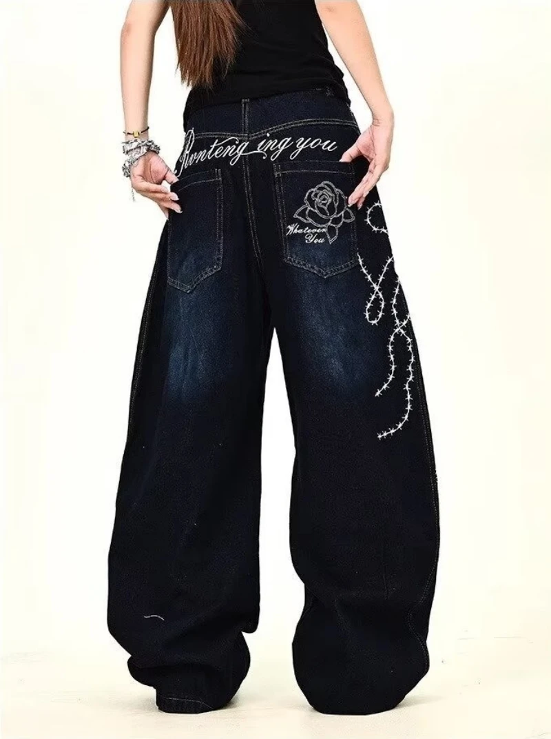 

Мешковатые джинсы для женщин и мужчин, джинсы-бочонки с высокой талией, модные джинсовые брюки-бойфренды, винтажная уличная одежда