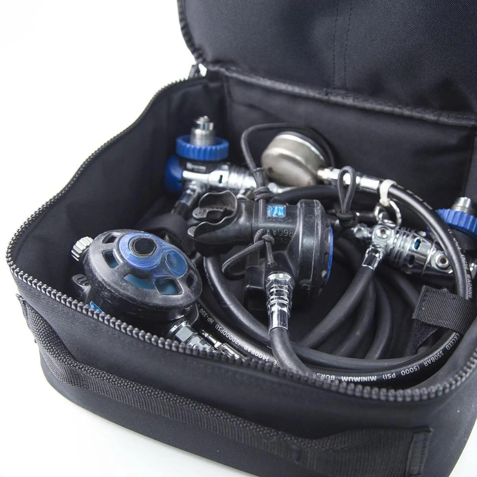 Scuba Regulator Bag Portable Protecting Shock Protection Zipper Closure Professional Black