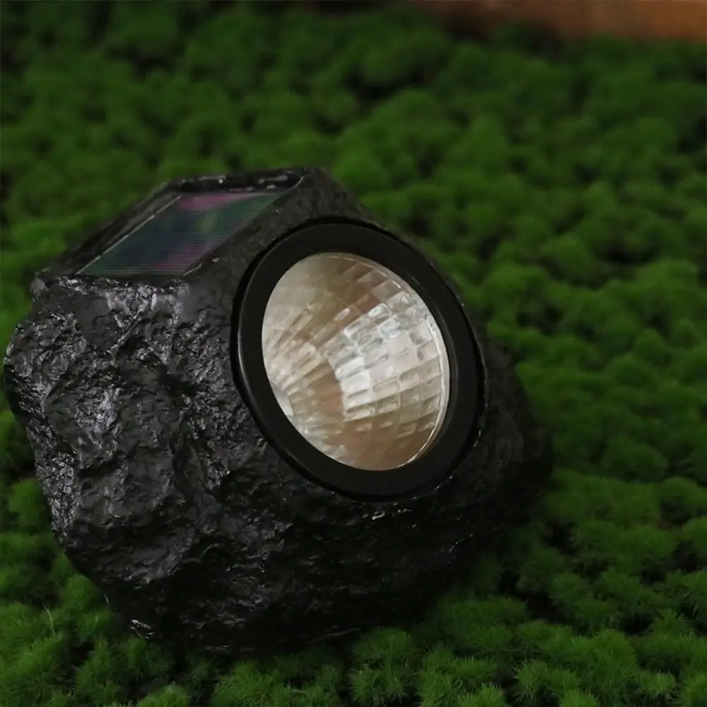 

Warm Light Spotlight Solar Stone Light Waterproof Simulation Stone Solar Rock Lamp LED Energy-Saving Lawn Lamp Garden