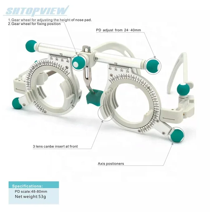 Vendita calda e più popolare telaio di prova per bambini e bambini Telaio per lenti di prova regolabile in titanio