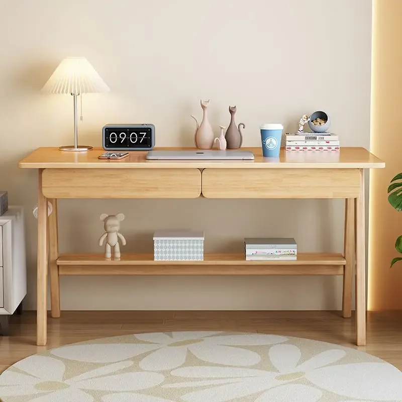 Nordic simple desk rectangle against the wall student desk writing table