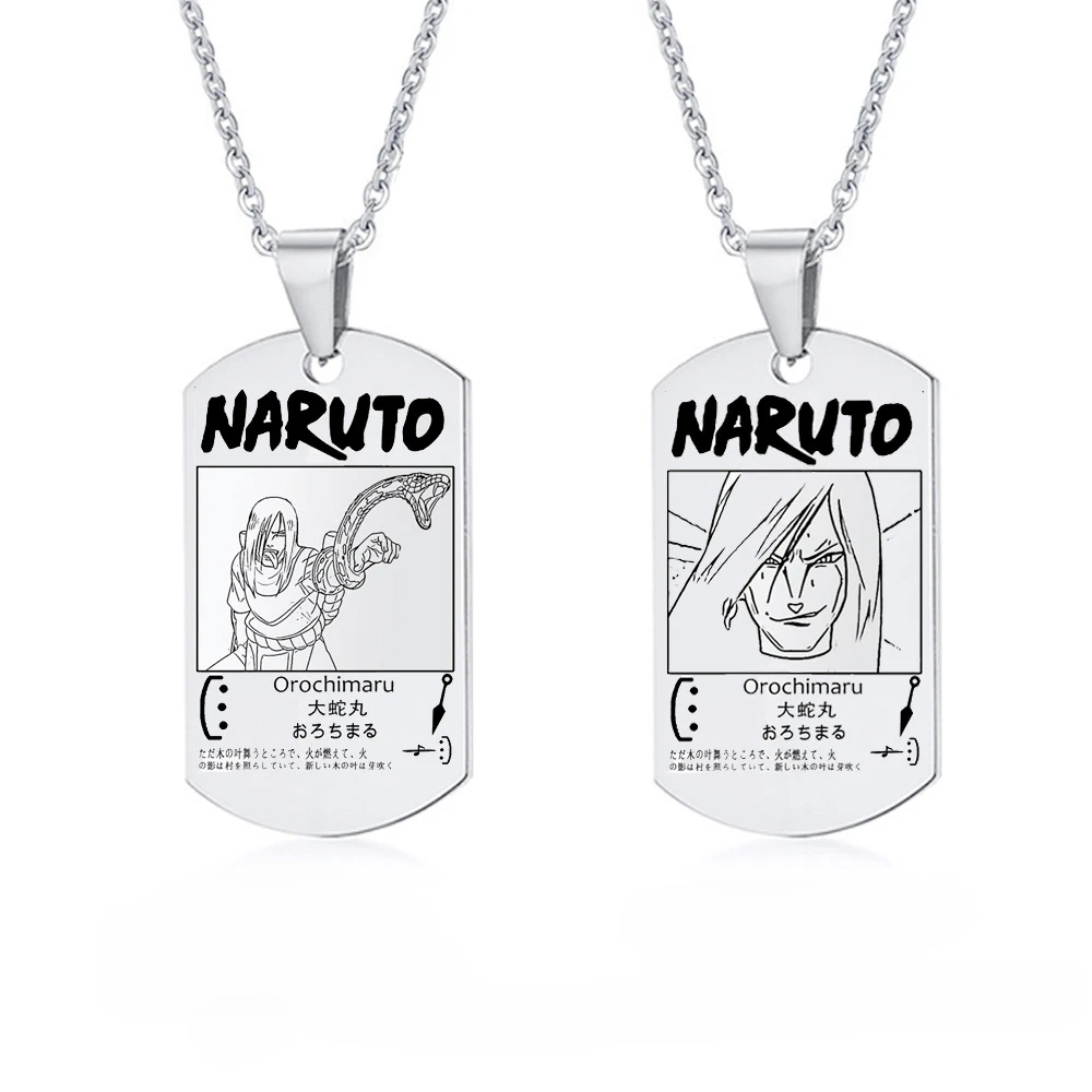 Naruto Necklace Uchiha Itachi Kakashi Cosplay Accessories Anime Action Figures Decorate Metal Toys Children Christmas Gifts