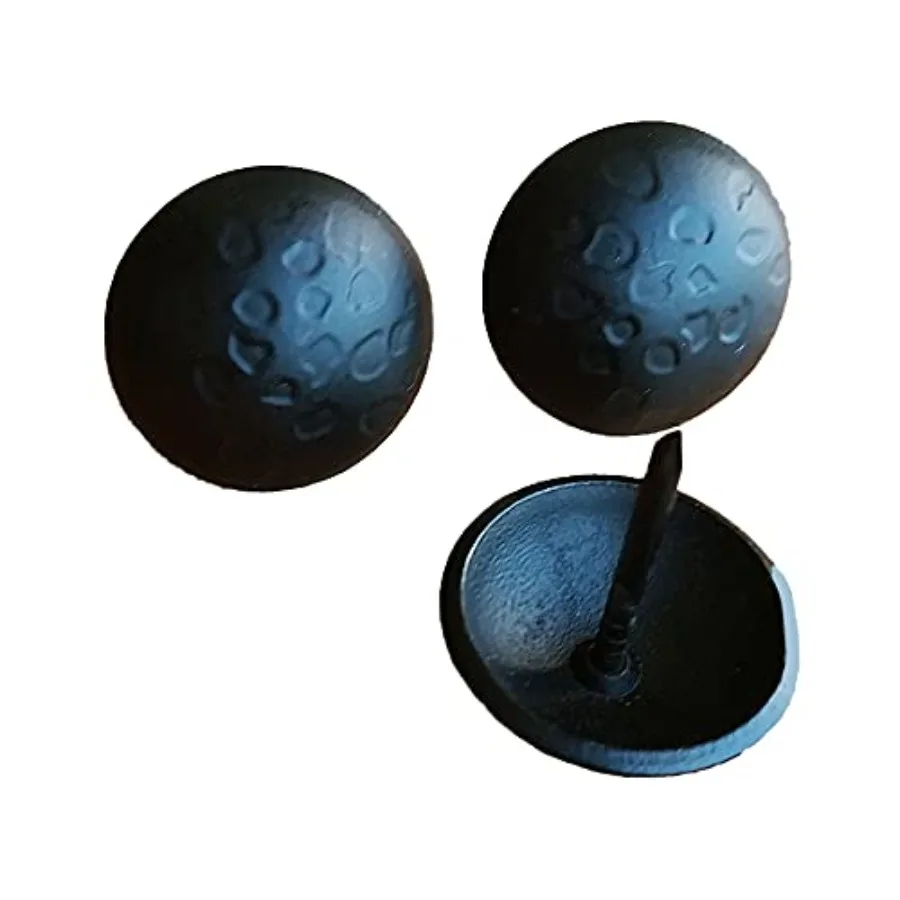 

Clavos - Decorative Nail Heads for Doors, Furniture, Shutters and More - Hand-Forged Iron Accent - Rustic Style - Black Finish