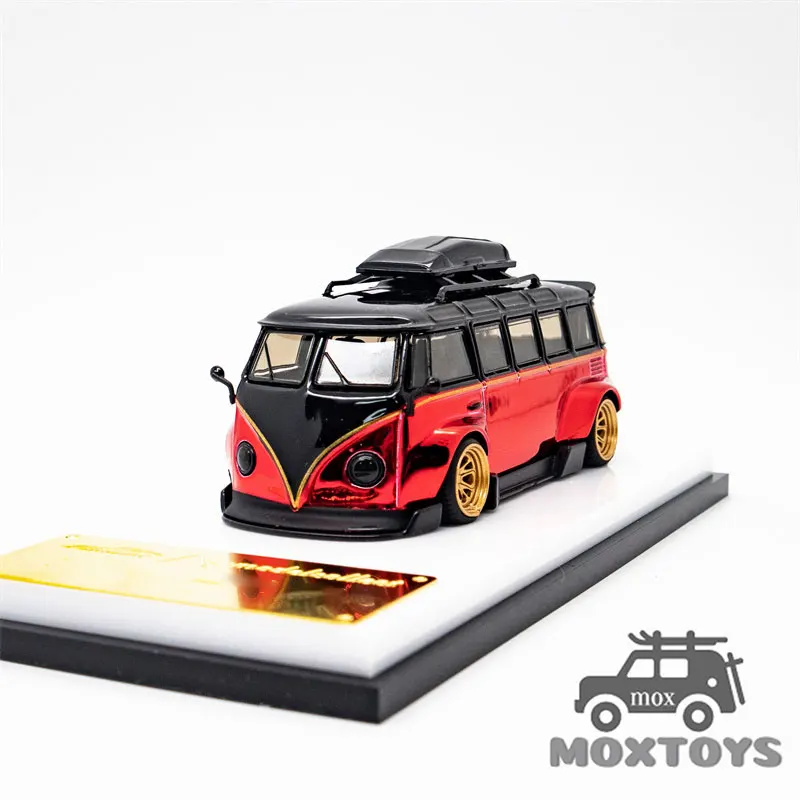 

Model Collect x Inspire Model 1:64 T1 Kombi Robert Design Chrome RedBlack limited200 Diecast Model Car