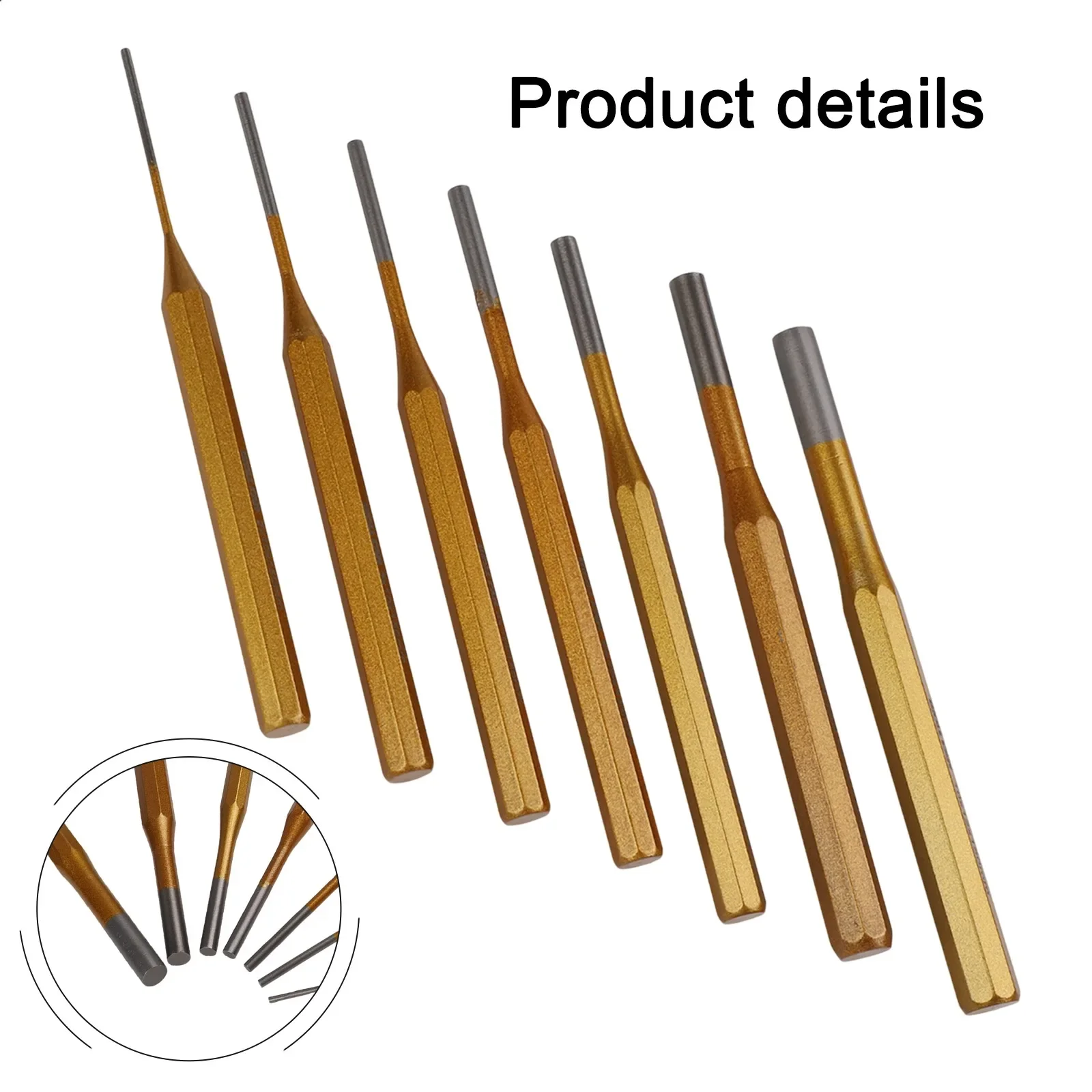 

For DIY Projects For Precision Work Brass Punch Tool Versatile Punching Tool Kit Extractor Industrial Punch Set