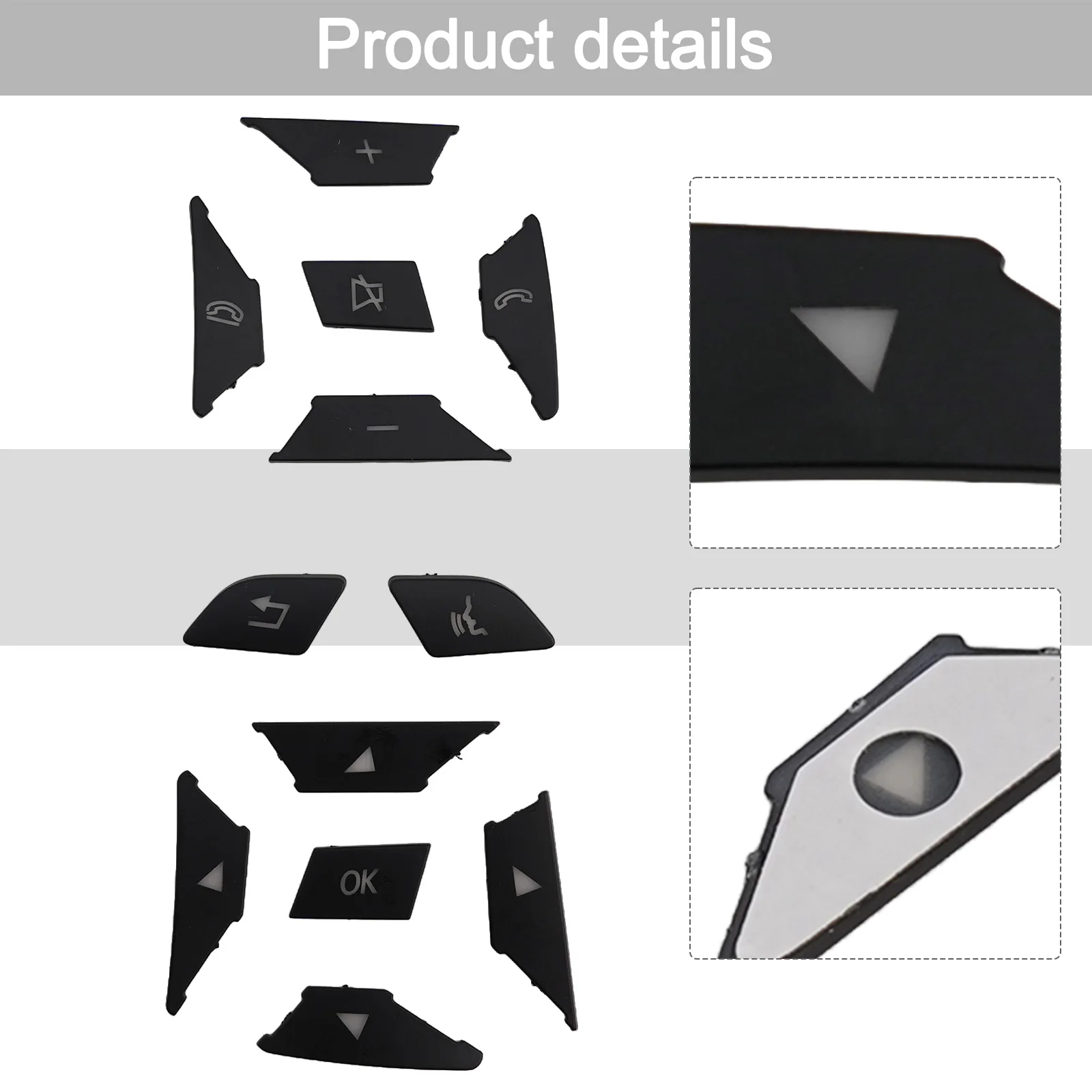 

Car Interior Steering Wheel Control Button Size As Shown In The Picture Sleek And Stylish Black Color Easy Installation