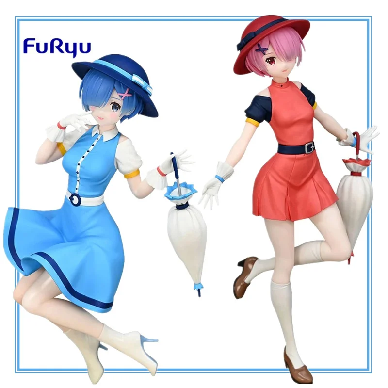 

In Stock FuRyu Trio-Try-iT Re:life in A Different World From Zero Rem Ram 20cm Bishoujo Anime Figure Collectible Model Toy Gift