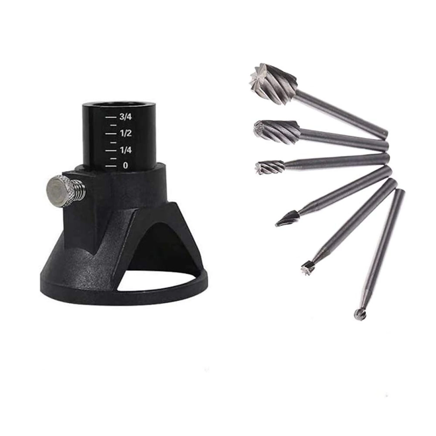 

High-Quality Precision 6pc HSS Burr Routing Router Bits Set by Preamer - Perfect Addition to Your DIY Projects and Woodworking T