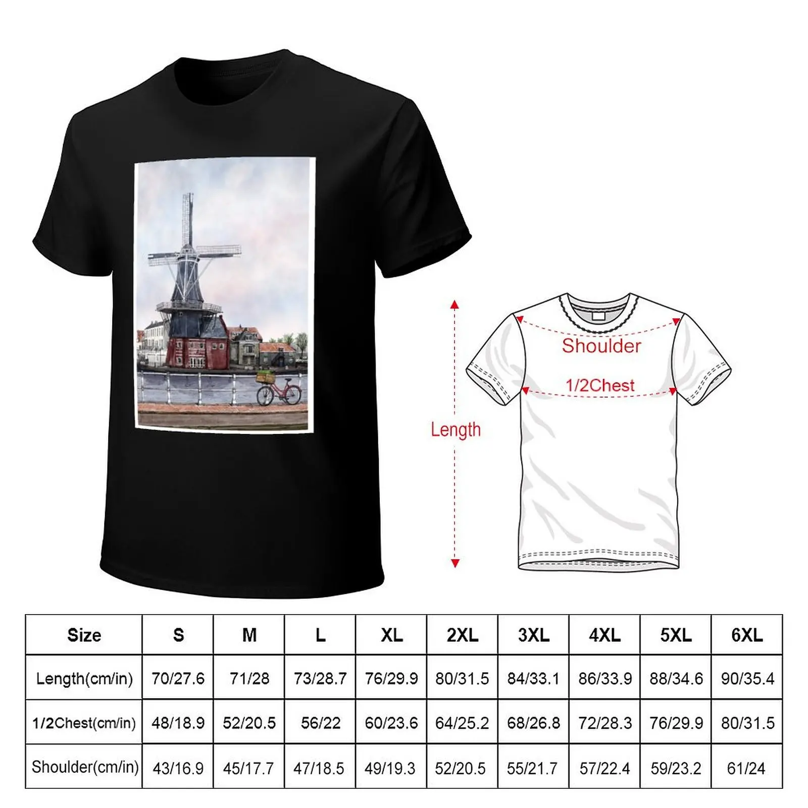 Haarlem, Netherlands Amsterdam Dutch Art Europe Illustrations Gift for Traveler T-Shirt man t shirt luxury T-Shirt
