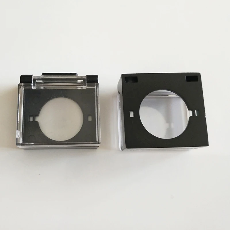 16mm Protection Cover Button Switch Rectangle Protective Cover Clear Plastic for LA16 Guard Dust Cover Box